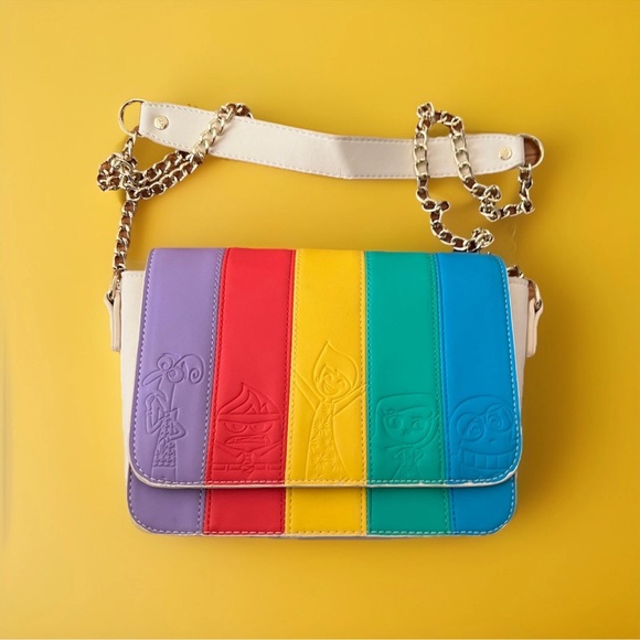 Loungefly Handbags - Loungefly Disney Pixar Inside Out Mixed Emotions Rainbow Crossbody Bag